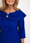 Cassandra Amara Embellished Collar Midi Dress, Royal Blue