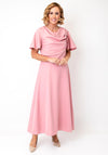 Cassandra Cowl Neck Midi Dress, Pink