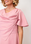 Cassandra Cowl Neck Midi Dress, Pink