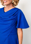 Cassandra Angela Cowl Neck Midi Dress, Blue