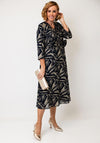 Cassandra Carly Corsage Aline Midi Dress, Navy