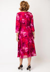 Cassandra Carly Corsage Aline Midi Dress, Pink