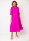Cassandra Diamante Detail Aline Midi Dress, Pink
