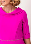 Cassandra Diamante Detail Aline Midi Dress, Pink