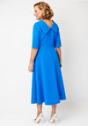 Cassandra Structured Pencil with Diamante Detail Midi Dress, Blue
