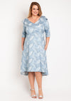 Cassandra Gaga Dipped Hem Midi Dress, Silver