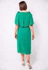 Cassandra Hello Embellished Cowl Neck Dress, Green