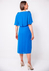 Cassandra Hello Embellished Cowl Neck Dress, Blue