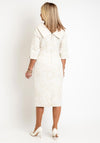 Cassandra Metallic Jacquard Midi Dress, Gold