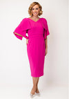 Cassandra Melody Bow Shoulder Pencil Dress, Pink