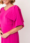 Cassandra Melody Bow Shoulder Pencil Dress, Pink