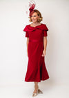 Cassandra Belt Detail Structured Occasional Dress, Red