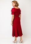Cassandra Belt Detail Structured Occasional Dress, Red
