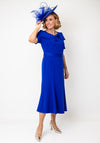 Cassandra Nica Shawl Collar Flared Dress, Blue