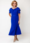 Cassandra Nica Shawl Collar Flared Dress, Blue