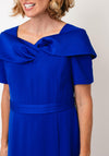 Cassandra Nica Shawl Collar Flared Dress, Blue