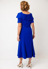 Cassandra Nica Shawl Collar Flared Dress, Blue