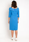 Cassandra Bardot Neckline Pencil Midi Dress, Blue