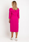 Cassandra Bardot Neckline Pencil Midi Dress, Magenta