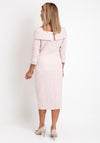 Cassandra Bardot Neckline Pencil Midi Dress, Soft Pink