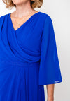 Cassandra Sequin Belt Detail Midi Dress, Blue