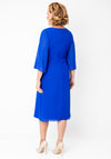 Cassandra Sequin Belt Detail Midi Dress, Blue