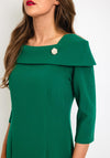 Cassandra Fishtail Midi Dress, Green