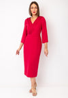 Cassandra Stila Boned Pannel Midi Dress, Red