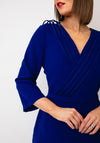 Cassandra Stila Boned Pannel Midi Dress, Blue