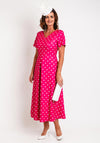 Cassandra Trudy Polka Dot A-line Maxi Dress, Pink
