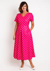 Cassandra Trudy Polka Dot A-line Maxi Dress, Pink