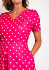 Cassandra Trudy Polka Dot A-line Maxi Dress, Pink