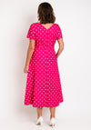 Cassandra Trudy Polka Dot A-line Maxi Dress, Pink