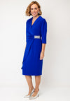 Cassandra Rhinestone Detail Pencil Midi Dress, Royal Blue