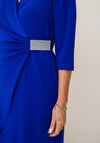 Cassandra Rhinestone Detail Pencil Midi Dress, Royal Blue