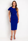Castings Single Frill Sleeve Midi Dress, Royal Blue
