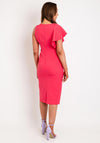 Castings Single Frill Sleeve Midi Dress, Pink