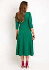 Castings V-Shape Neckline A-Line Dress, Green