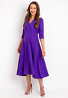 Castings V-Shape Neckline A-Line Dress, Violet