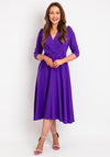 Castings V-Shape Neckline A-Line Dress, Violet