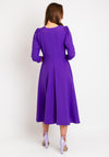 Castings V-Shape Neckline A-Line Dress, Violet