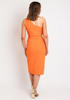 Casting One Shoulder Pencil Midi Dress, Orange