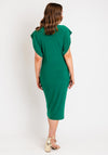 Castings Ruched Side Midi Dress, Verde