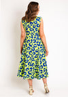 Castings Leopard Print A-line Midi Dress, Lime