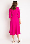 Castings V-Shape Neckline A-Line Dress, Fuchsia