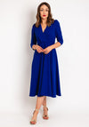 Castings V-Shape Neckline A-Line Dress, Azul