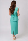 Casting One Shoulder Peplum Pencil Dress, Green