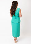 Casting One Shoulder Peplum Pencil Dress, Green