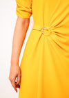 Casting Wrap Panel Pencil Dress, Orange