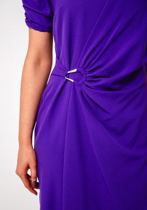 Casting Wrap Panel Pencil Dress, Purple